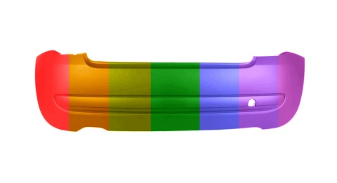 Fiat 500 (312) 07-14r zderzak tylny Każdy Kolor