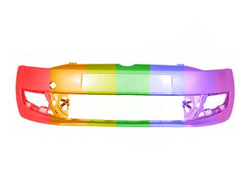 VW Polo 6R 6C 09-13r zderzak przedni Każdy Kolor