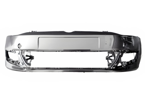 VW Polo 6R 6C 09-13r zderzak przedni srebrny LA7W