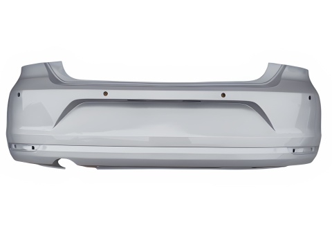 VW Polo 6R 6C 14-17r LIFT zderzak tylny srebrny LA7W